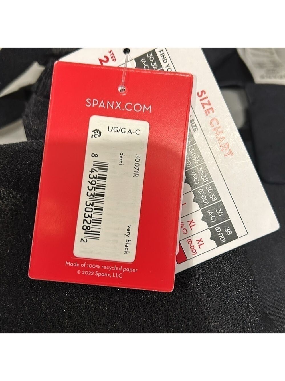 2 TWO SPANX SheerFlex Fit to You Bras Large A-C Very Black 30071R New with Tags - Picture 6 of 7